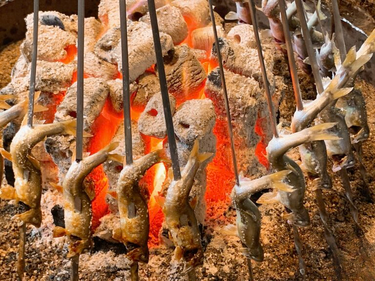鮎の焼き場