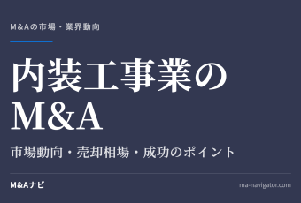 内装工事業のM&A｜【2026年最新版】内装工事業界のM&Aの市場動向、成功事例や売買戦略を徹底解説のアイキャッチ
