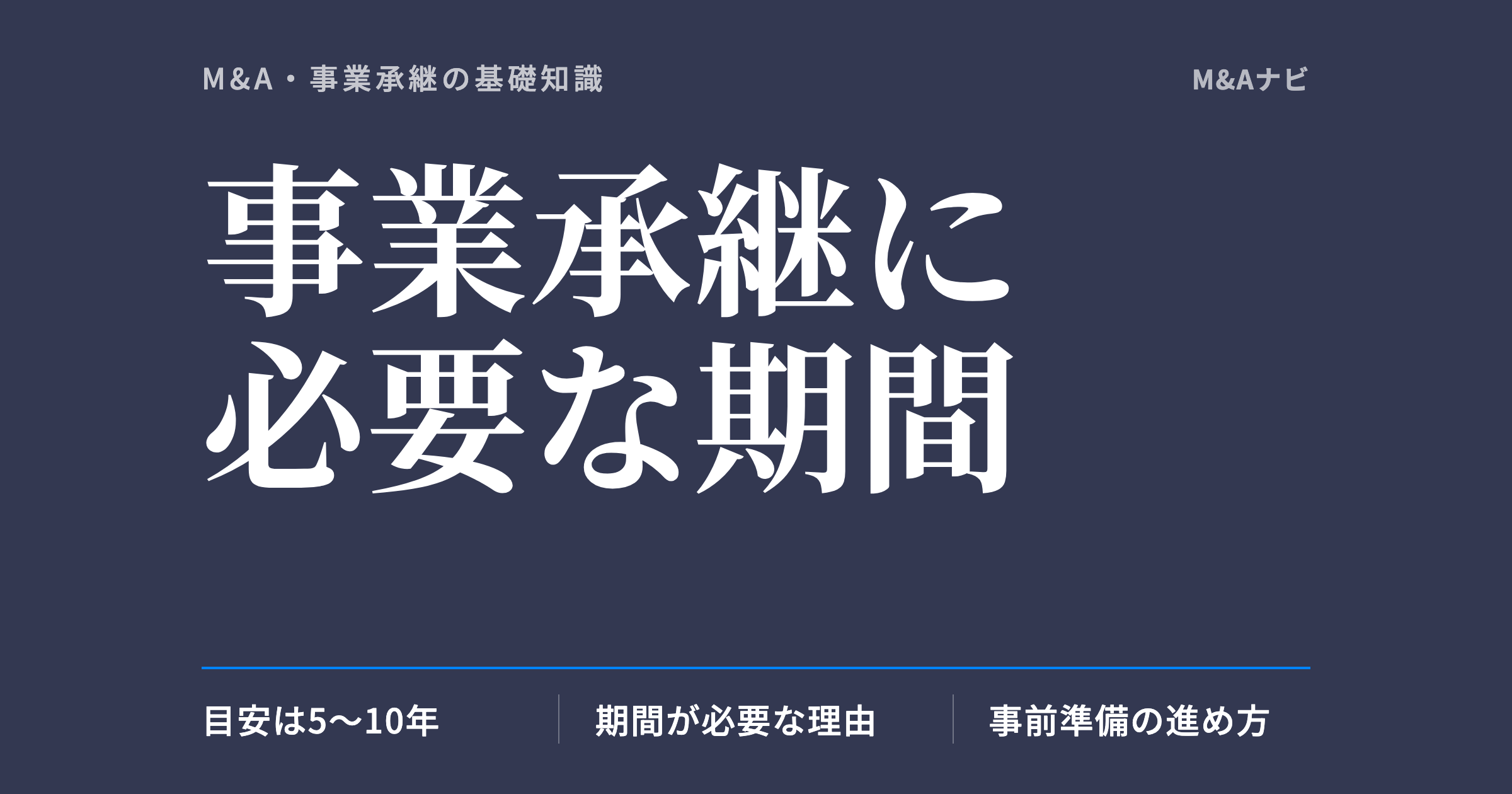 事業承継に必要な期間｜事業承継に必要な期間は？承継する際の3つの注意点とともに解説！のアイキャッチ