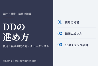 デューデリジェンス(DD)の進め方。中小M&Aの買い手向けに費用と範囲の絞り方、チェックリストを解説するコラム記事のアイキャッチ